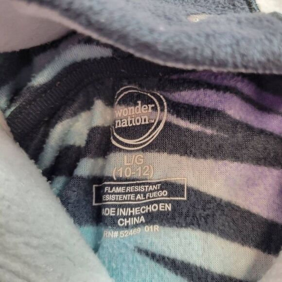 Wonder Nation zebra onsie pajamas L10/12 - Picture 3 of 3